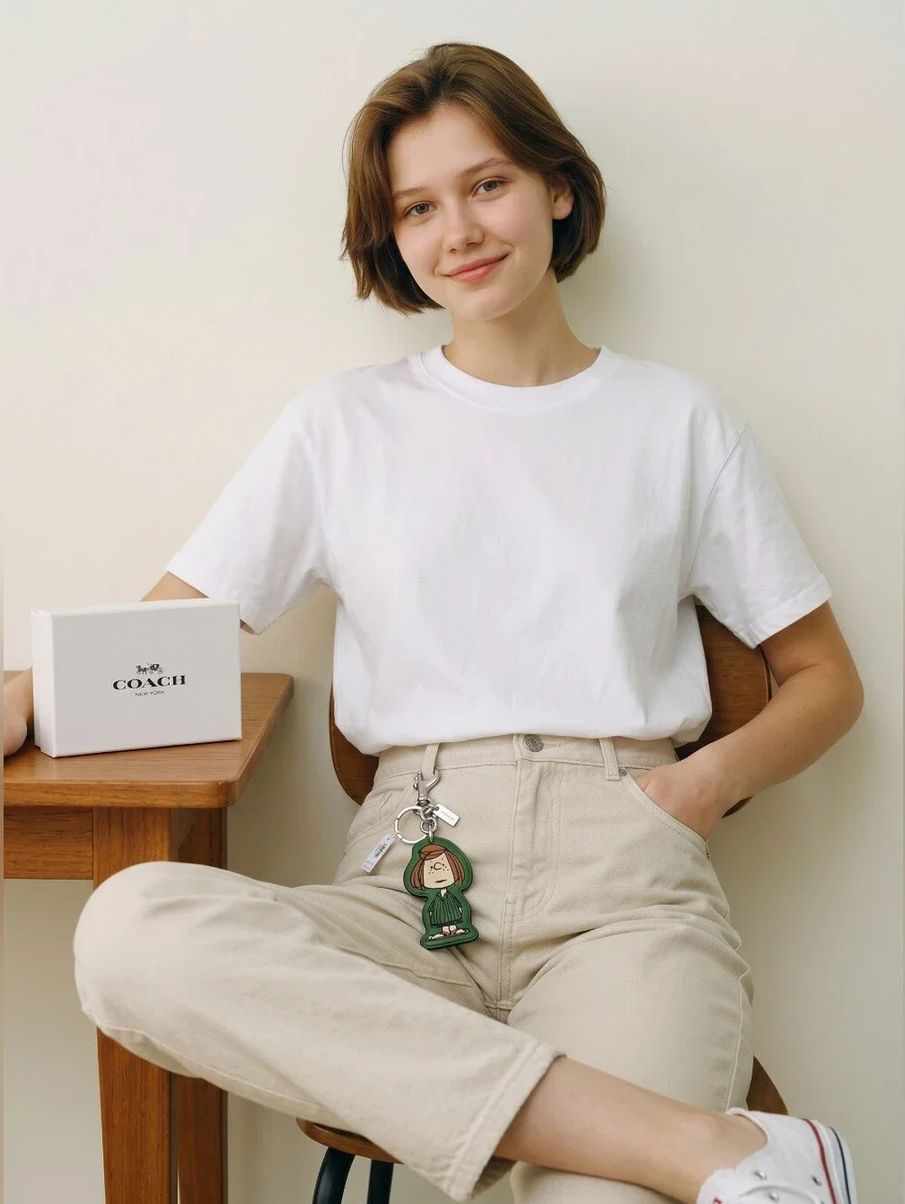 Coach X Peanuts Peppermint Patty Bag Charm